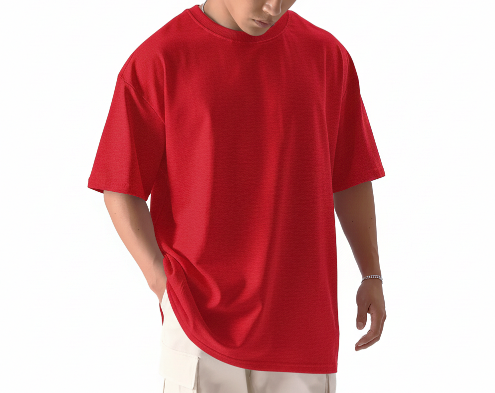 Prime Red Drop Shoulder