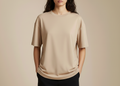 Silk Beige Drop Shoulder