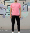 Pink T-Shirt & Black Sweatpant