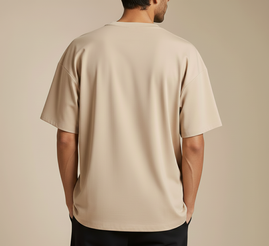 Dusty Beige Drop Shoulder