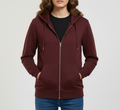 Ruby Maroon Zip-up Hoodie