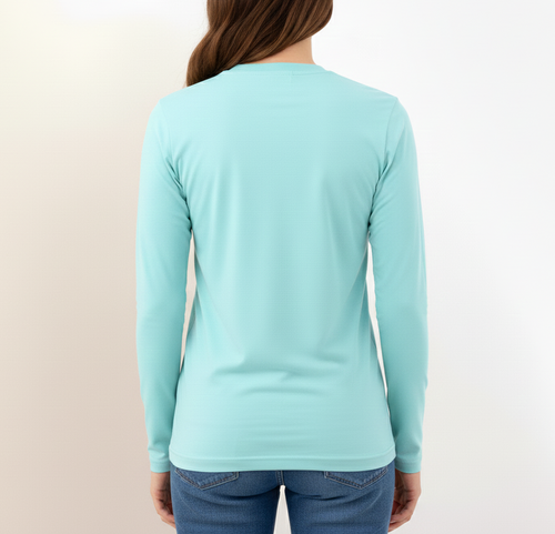 Aqua Blue Long Sleeve T-Shirt