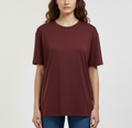 Ruby Maroon Drop Shoulder
