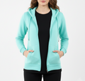 Aqua Blue Zip-up Hoodie