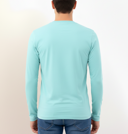 Aqua Blue Long Sleeve T-Shirt