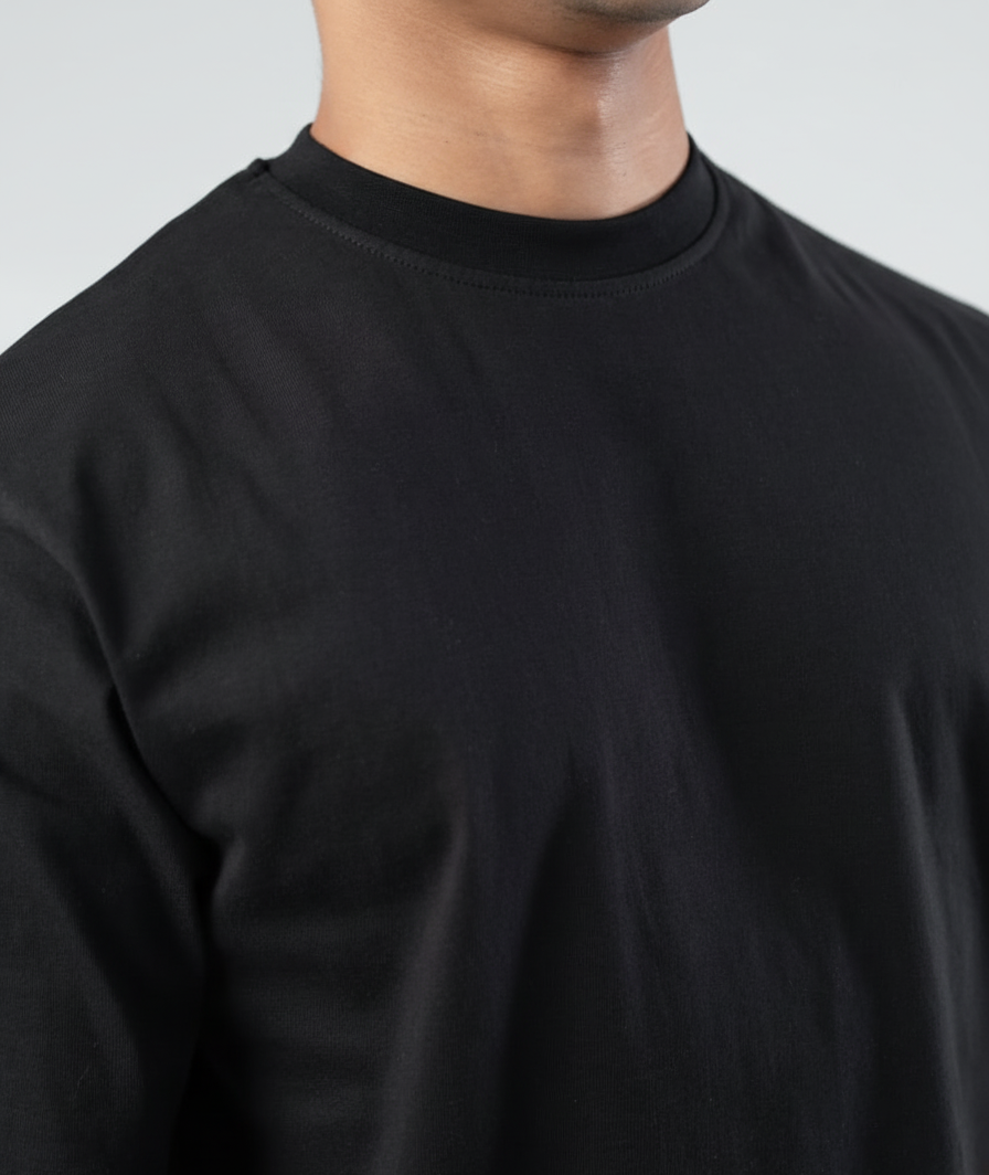 Signature Black Drop Shoulder