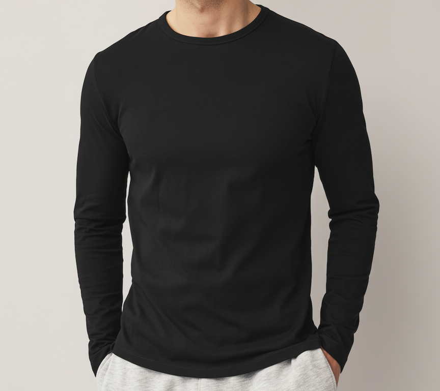 Signature Black Long Sleeve T-Shirt