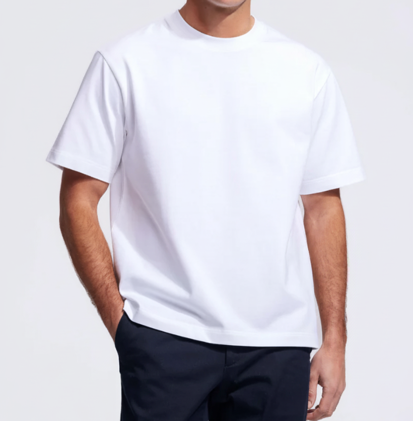 Classic White Drop Shoulder