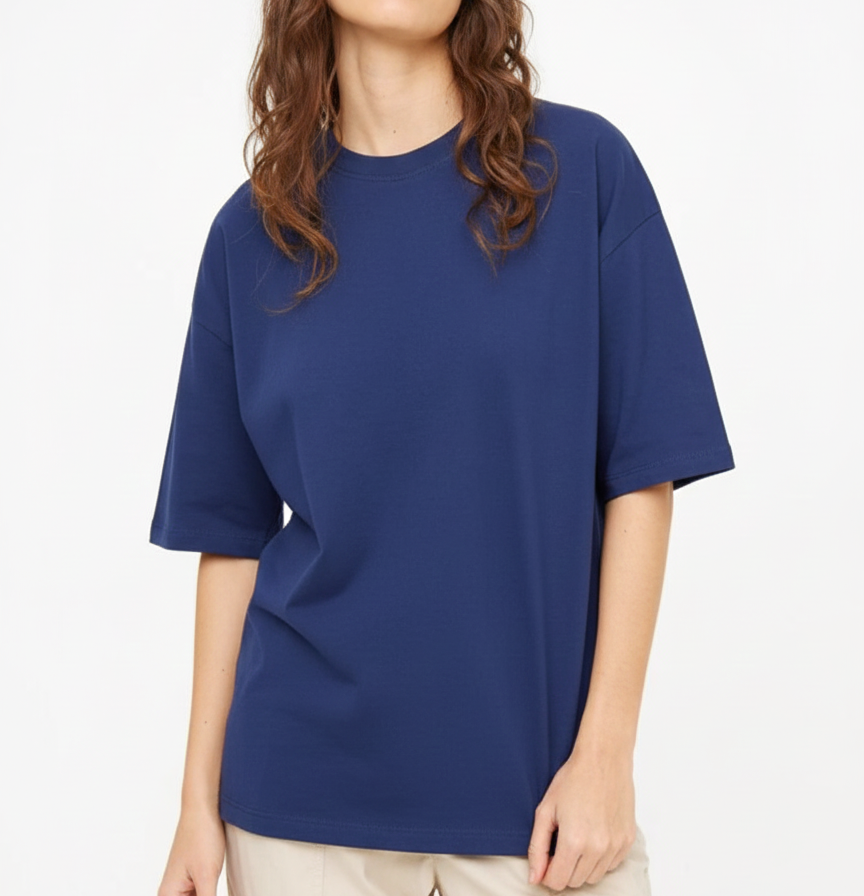 Blue Glow Drop Shoulder