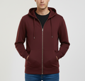 Deep Maroon Zip-up Hoodie