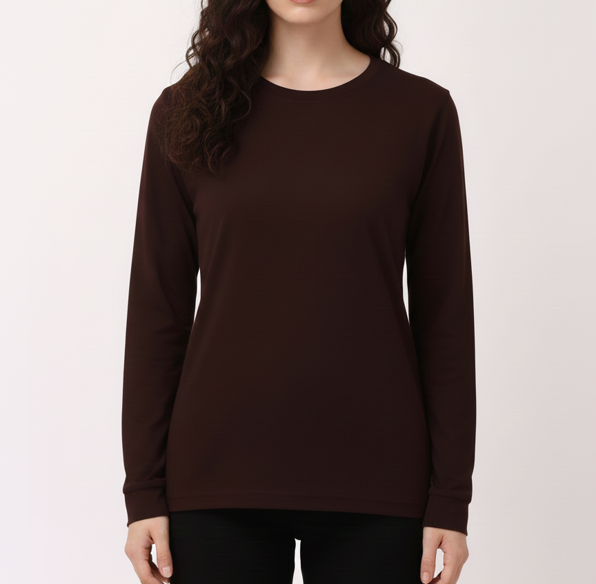 Velvet Brown Long Sleeve T-Shirt