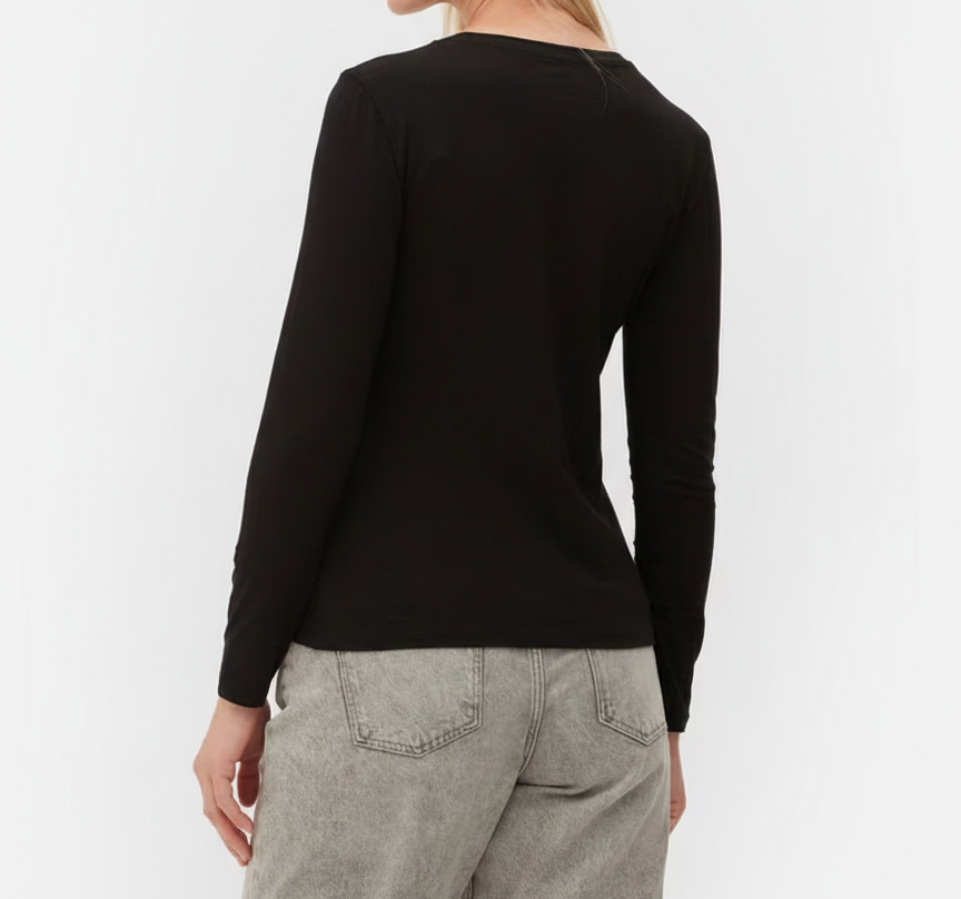 Femme Black Long Sleeves T-Shirt