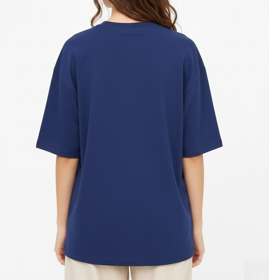 Blue Glow Drop Shoulder