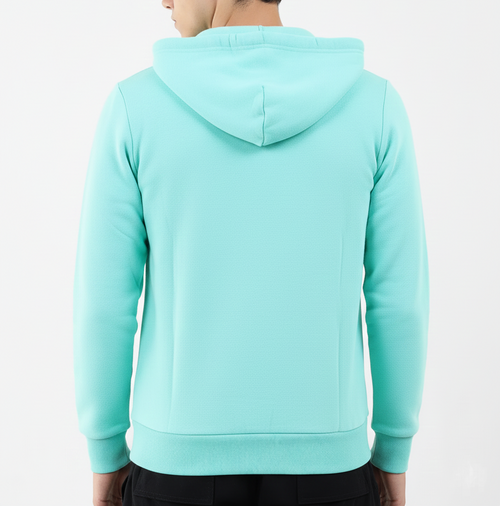Aqua Blue Zip-up Hoodie