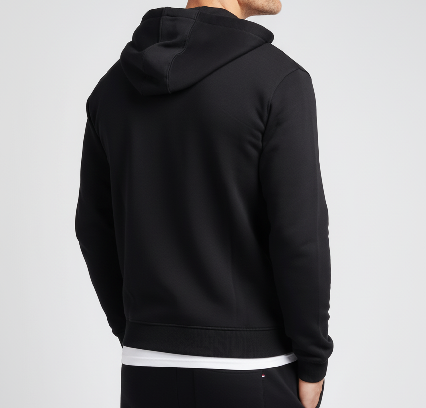 Signature Black Zip-up Hoodie