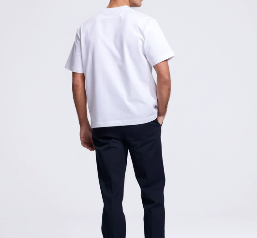 Classic White Drop Shoulder