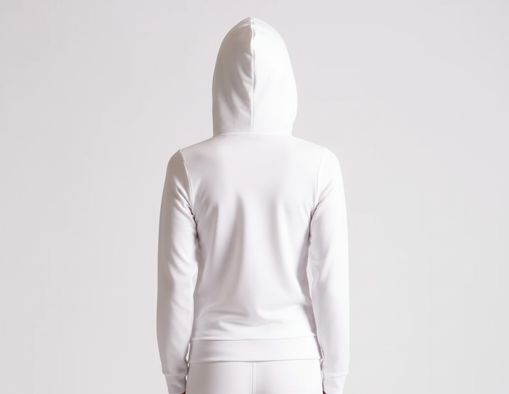 Grace White Zip-up Hoodie