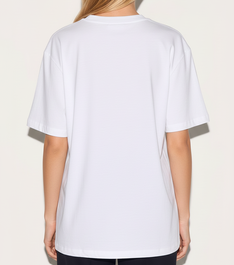 Grace White Drop Shoulder