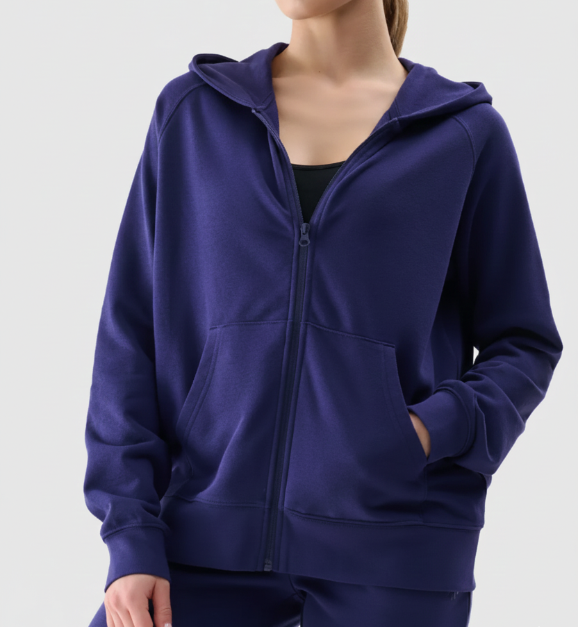 Blue Glow Zip-up Hoodie