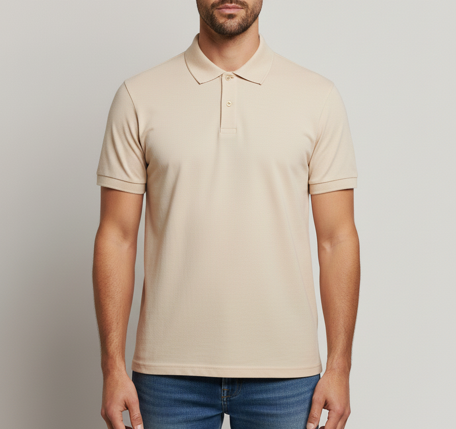 Dusty Beige Polo T-Shirt