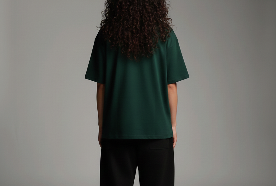 Emerald Green Drop Shoulder