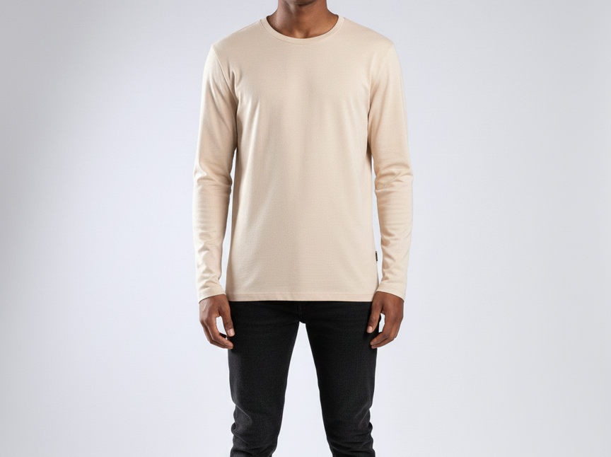 Dusty Beige Long Sleeve T-Shirt