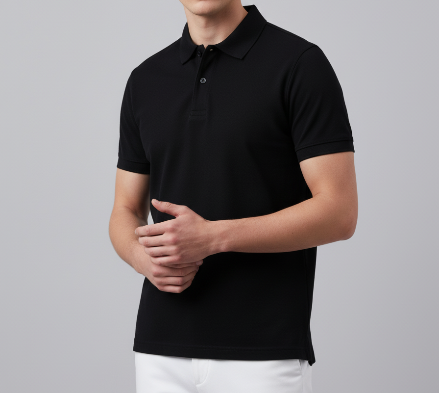 Signature Black Polo T-Shirt