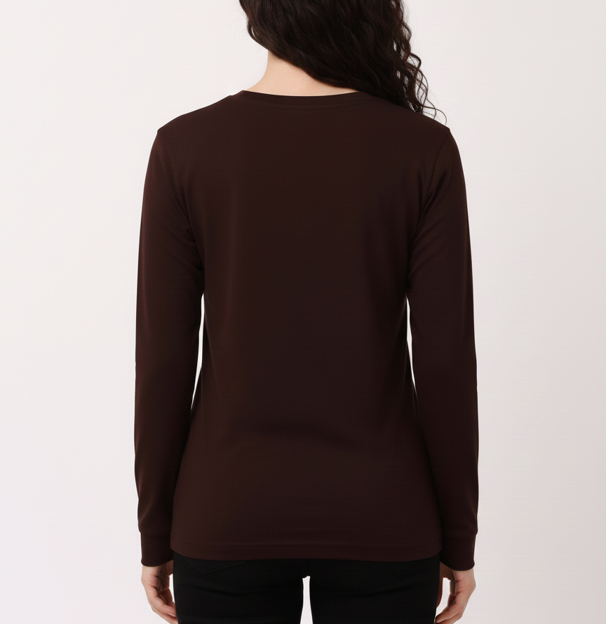 Velvet Brown Long Sleeve T-Shirt